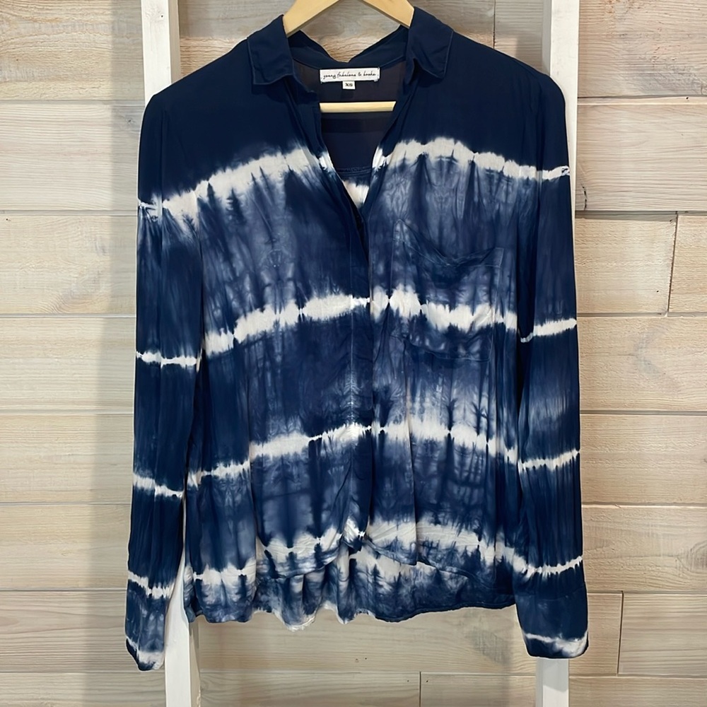 Young fabulous & broke Susan tie-dye button down